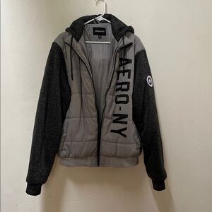 Aeropostale Gray and Black Puffer Jacket